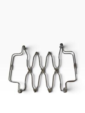 Vtg Giftco Expandable Metal Trivet Accordion Casserole Dish Holder Carrier